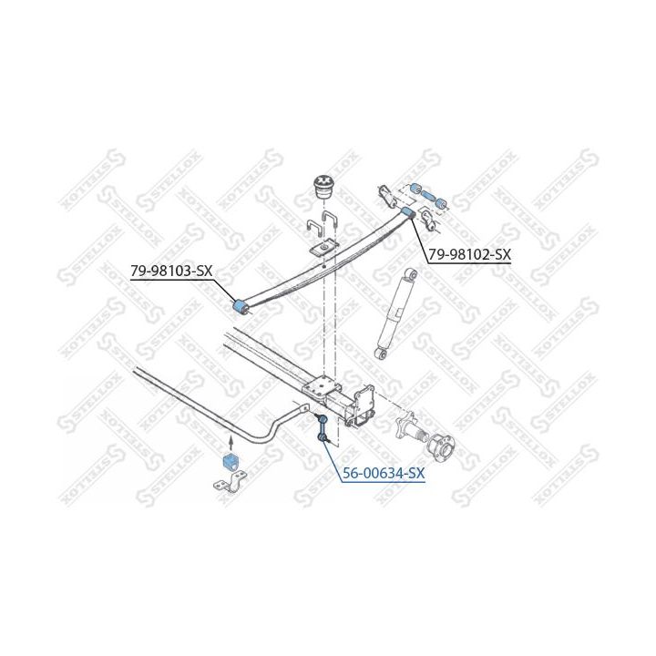 šarnyro stabilizatorius STELLOX 56-00634-SX
