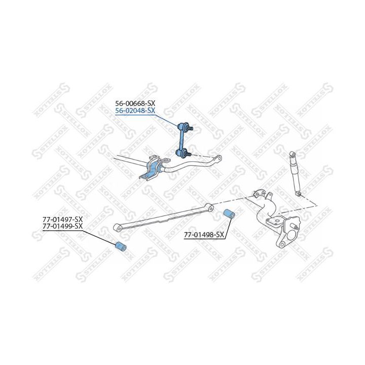 šarnyro stabilizatorius STELLOX 56-02048-SX