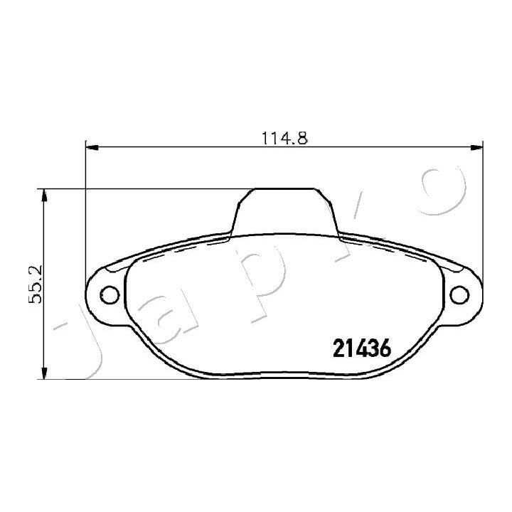 Stabdžių trinkelių rinkinys, diskinis stabdys JAPKO 500227