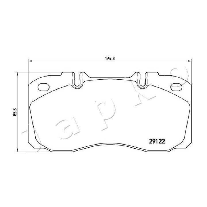 Stabdžių trinkelių rinkinys, diskinis stabdys JAPKO 500235