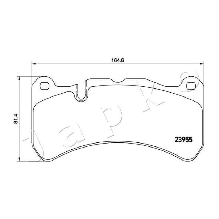 Stabdžių trinkelių rinkinys, diskinis stabdys JAPKO 500521