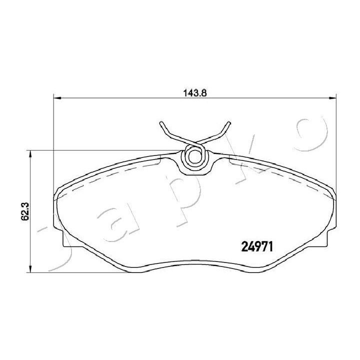 Stabdžių trinkelių rinkinys, diskinis stabdys JAPKO 500701