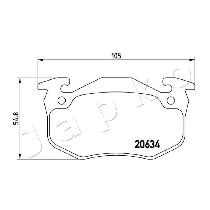 Stabdžių trinkelių rinkinys, diskinis stabdys JAPKO 500718