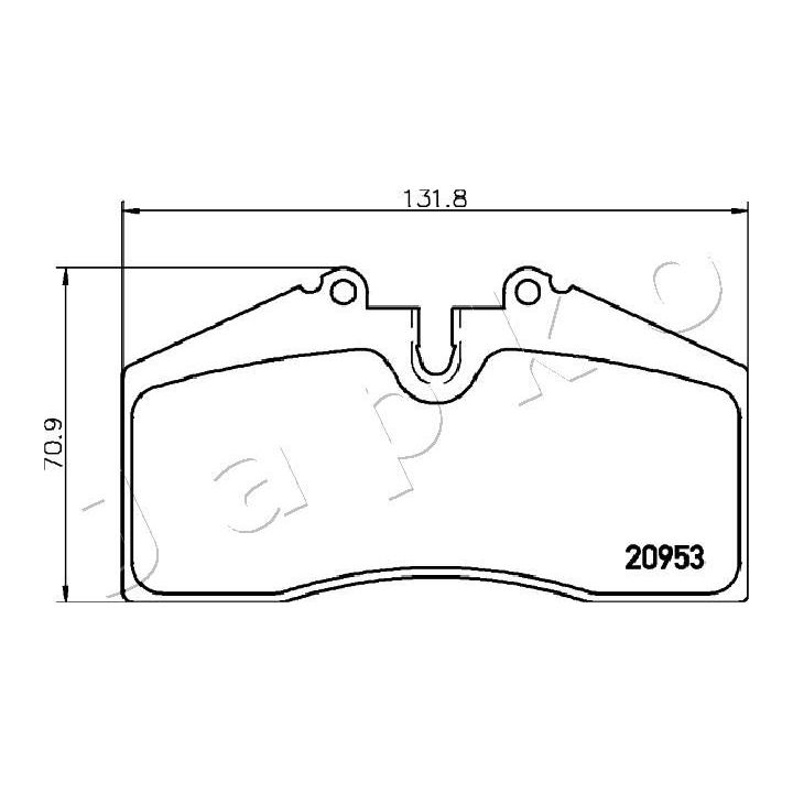 Stabdžių trinkelių rinkinys, diskinis stabdys JAPKO 500904