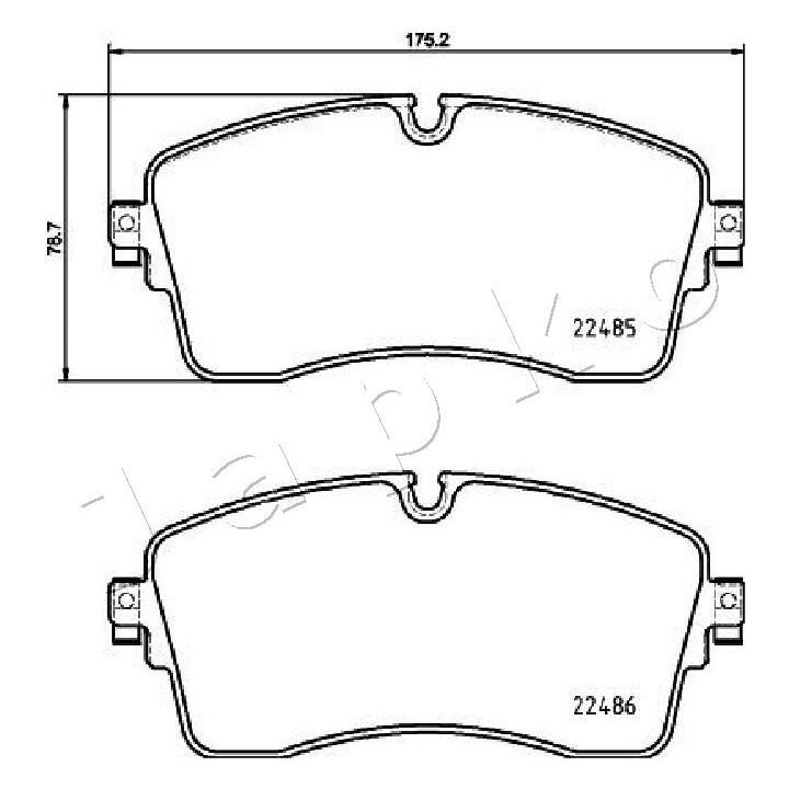 Stabdžių trinkelių rinkinys, diskinis stabdys JAPKO 50L14