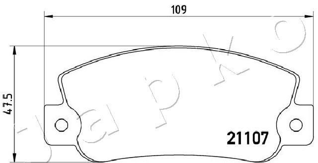 Stabdžių trinkelių rinkinys, diskinis stabdys JAPKO 510210
