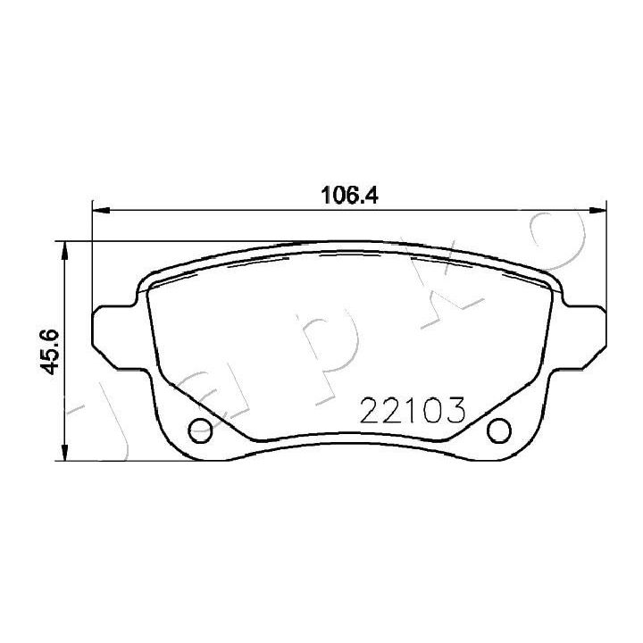 Stabdžių trinkelių rinkinys, diskinis stabdys JAPKO 510704