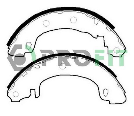 Stabdžių trinkelių komplektas PROFIT 5001-0544