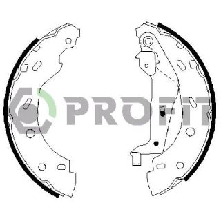 Stabdžių trinkelių komplektas PROFIT 5001-0614