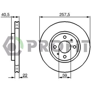 Stabdžių diskas PROFIT 5010-0762