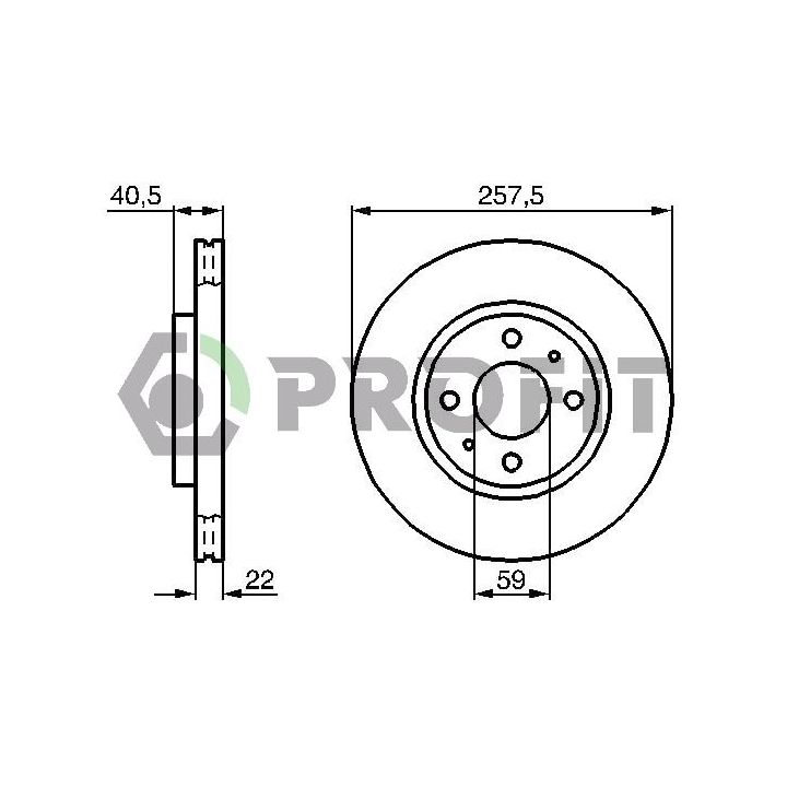 Stabdžių diskas PROFIT 5010-0762