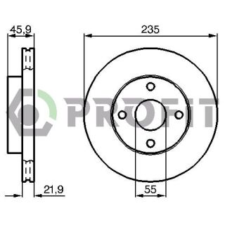 Stabdžių diskas PROFIT 5010-1104