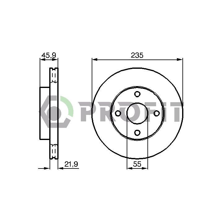 Stabdžių diskas PROFIT 5010-1104