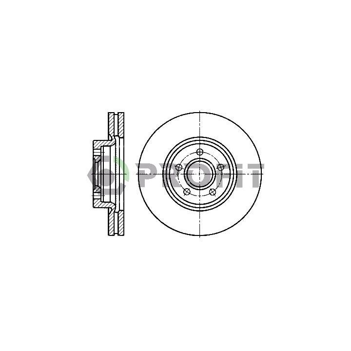Stabdžių diskas PROFIT 5010-1225