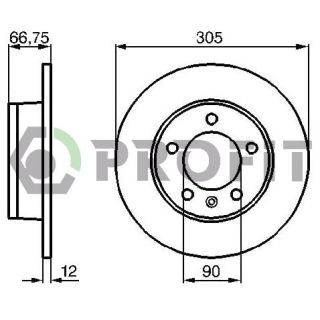 Stabdžių diskas PROFIT 5010-1272