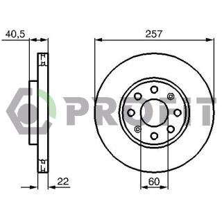 Stabdžių diskas PROFIT 5010-1304