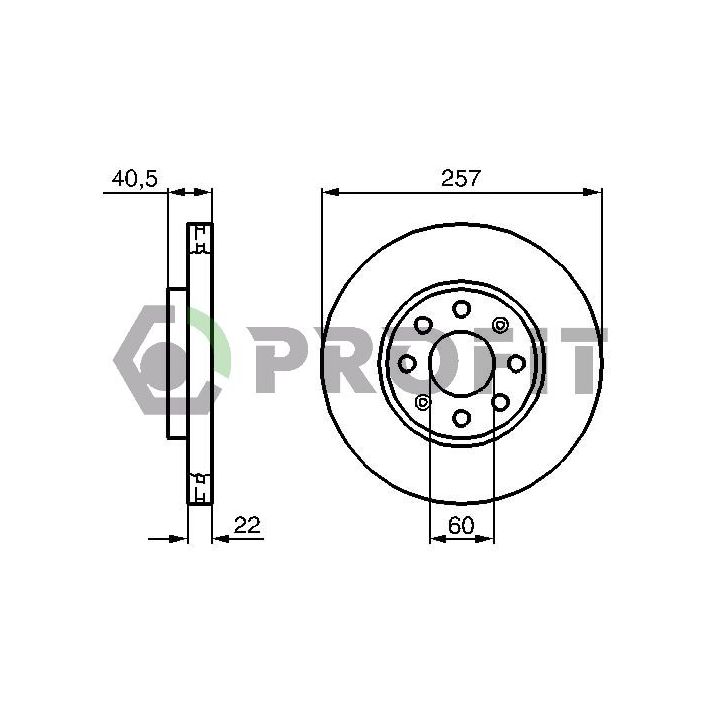 Stabdžių diskas PROFIT 5010-1304