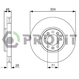 Stabdžių diskas PROFIT 5010-1615