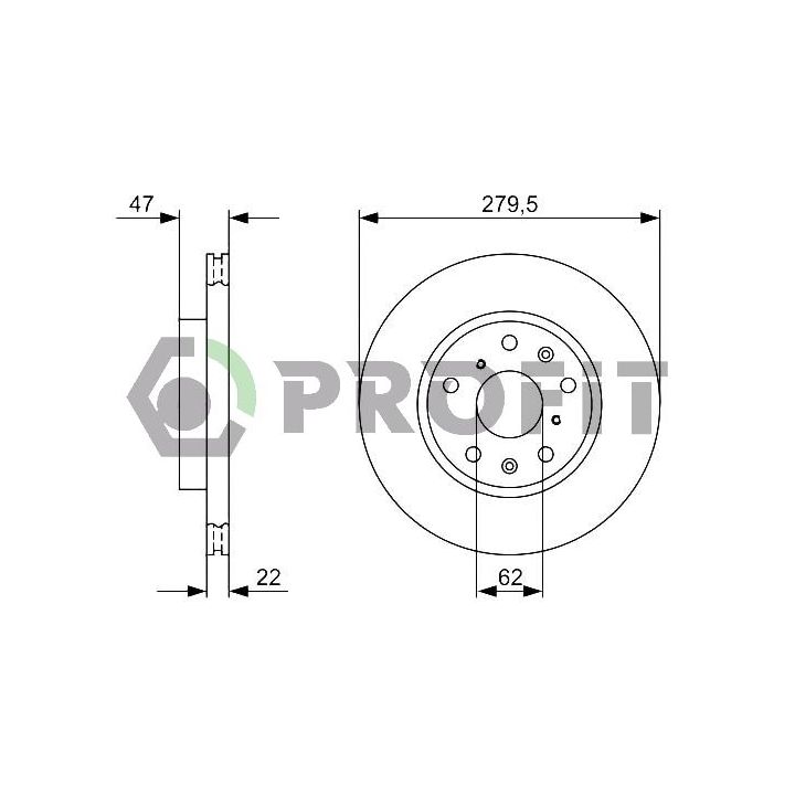 Stabdžių diskas PROFIT 5010-1620