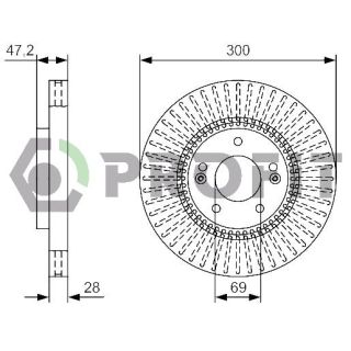 Stabdžių diskas PROFIT 5010-1630