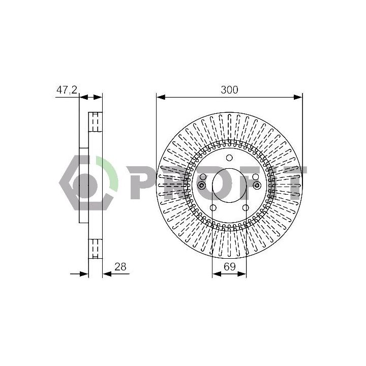 Stabdžių diskas PROFIT 5010-1630