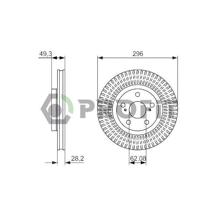 Stabdžių diskas PROFIT 5010-1646