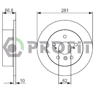 Stabdžių diskas PROFIT 5010-2028