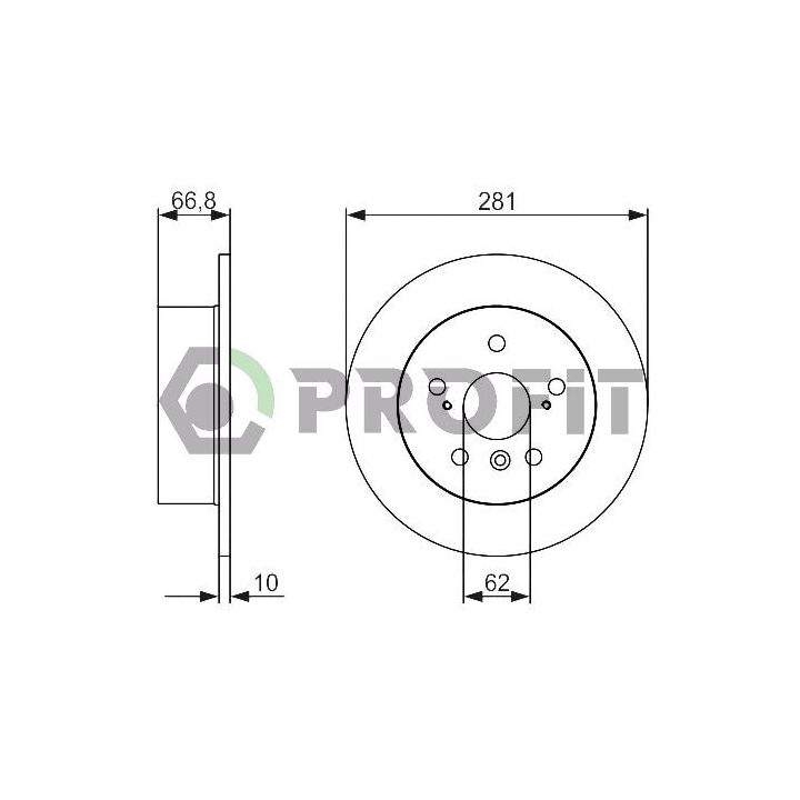 Stabdžių diskas PROFIT 5010-2028
