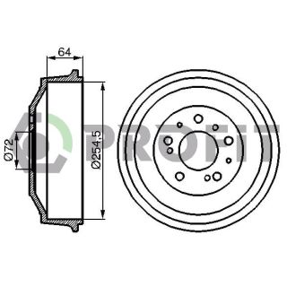 Stabdžių būgnas PROFIT 5020-0008