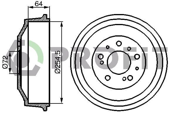 Stabdžių būgnas PROFIT 5020-0008