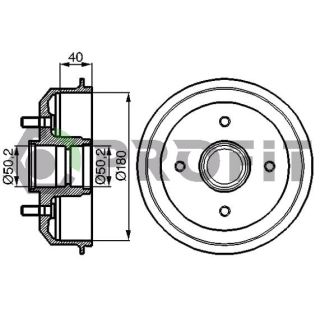 Stabdžių būgnas PROFIT 5020-0022
