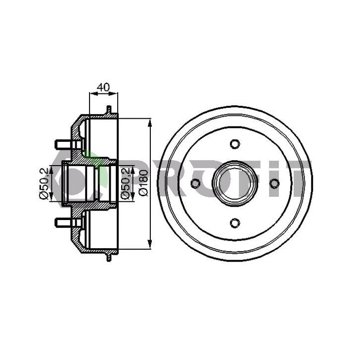 Stabdžių būgnas PROFIT 5020-0022