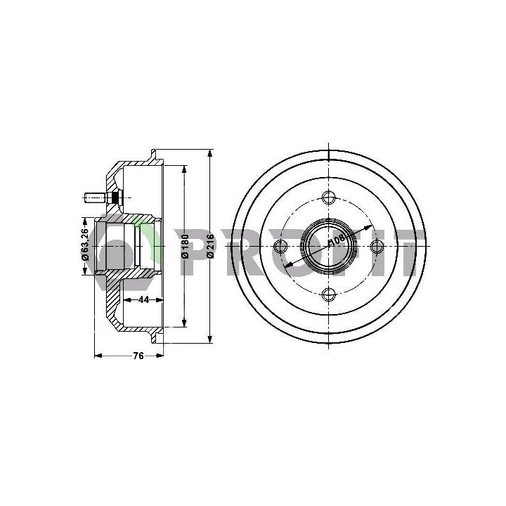 Stabdžių būgnas PROFIT 5020-0024
