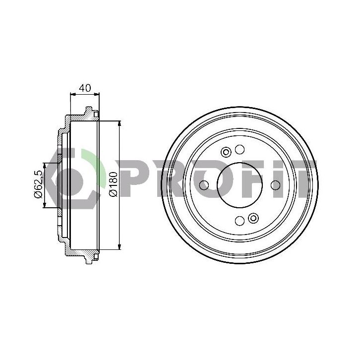 Stabdžių būgnas PROFIT 5020-0042
