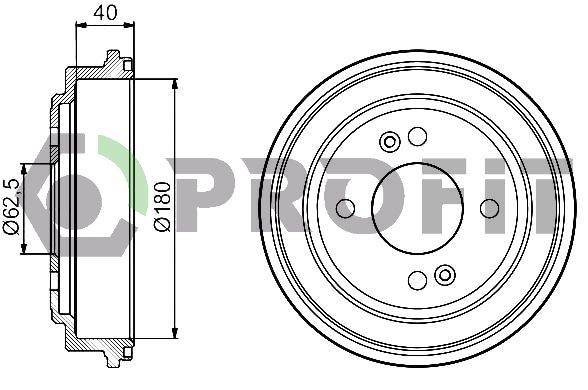 Stabdžių būgnas PROFIT 5020-0042