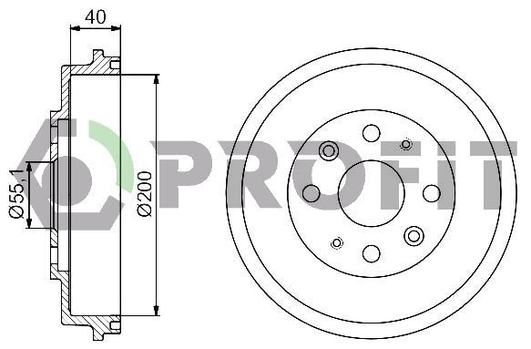 Stabdžių būgnas PROFIT 5020-0050