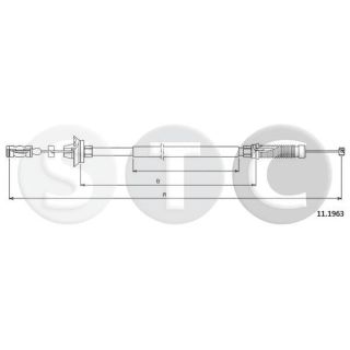Akceleratoriaus trosas STC T480899