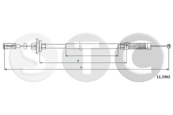 Akceleratoriaus trosas STC T480899