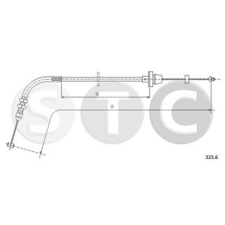Akceleratoriaus trosas STC T481533