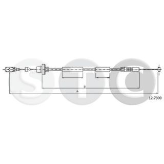 Akceleratoriaus trosas STC T481546