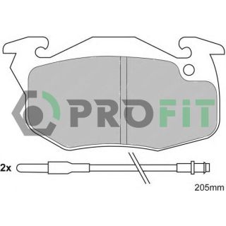 Stabdžių trinkelių rinkinys, diskinis stabdys PROFIT 5000-0393