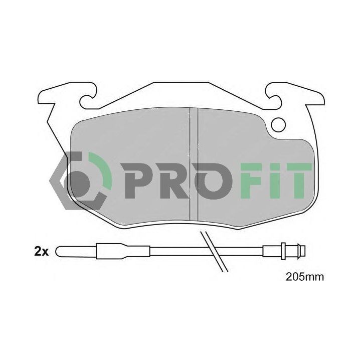 Stabdžių trinkelių rinkinys, diskinis stabdys PROFIT 5000-0393
