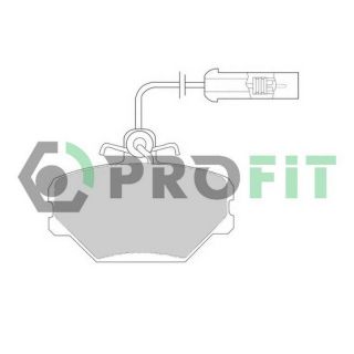 Stabdžių trinkelių rinkinys, diskinis stabdys PROFIT 5000-0524