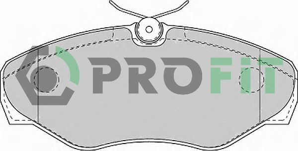 Stabdžių trinkelių rinkinys, diskinis stabdys PROFIT 5000-1515