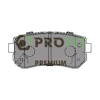 Stabdžių trinkelių rinkinys, diskinis stabdys PROFIT 5005-1956
