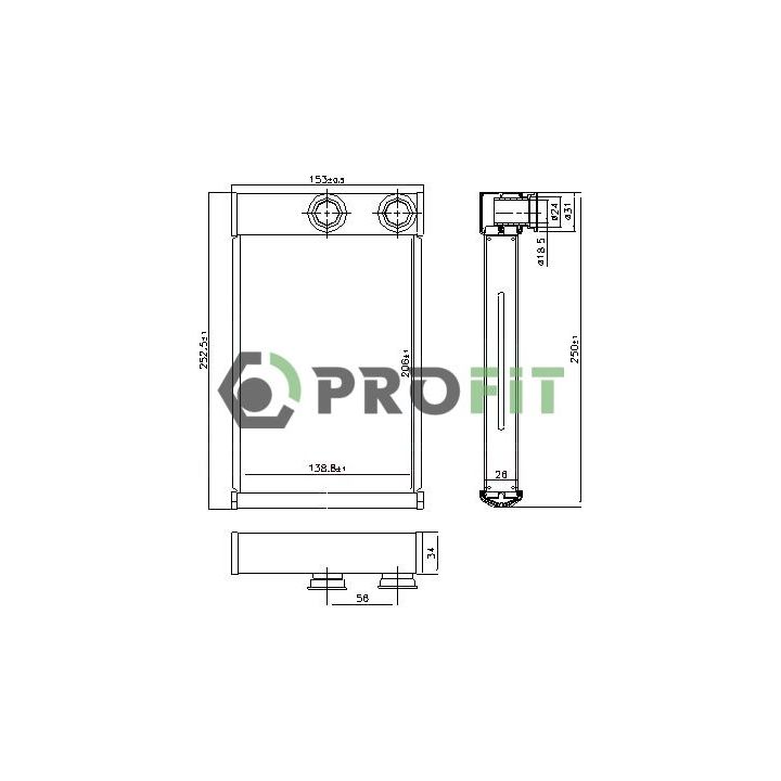 šilumokaitis, salono šildymas PROFIT 1760-0108