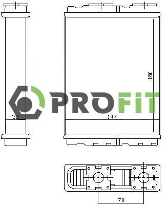 šilumokaitis, salono šildymas PROFIT 1760-0828
