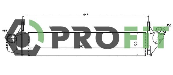 Tarpinis suslėgto oro aušintuvas, kompresorius PROFIT 1780-0100