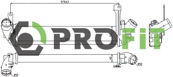 Tarpinis suslėgto oro aušintuvas, kompresorius PROFIT 1780-0152