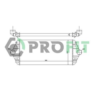 Tarpinis suslėgto oro aušintuvas, kompresorius PROFIT PR 0555T1